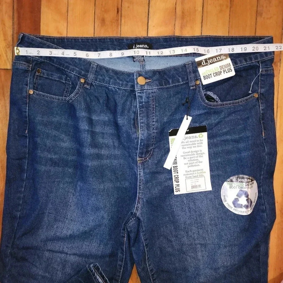 D. Jeans size 22W recycled denim boot crop plus jeans new - Picture 4 of 7